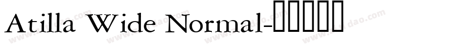 Atilla Wide Normal字体转换